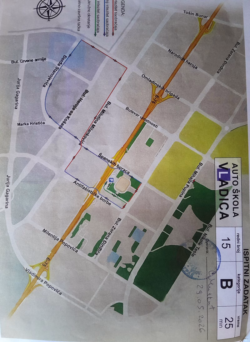 15. Ispitni zadatak | Auto škola Vladica 15. Ispitni zadatak Auto škola Vladica